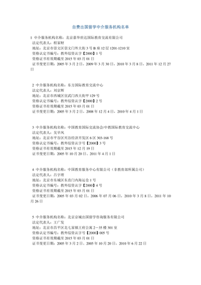自费出国留学中介服务机构名单与选择指南